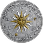 CLIO & URANIA The Nine Muses 2 Once Argent Monnaie 2000 Francs Cameroon 2025