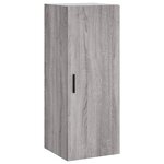 vidaXL Buffet haut Sonoma gris 34 5x34x180 cm Bois d'ingénierie