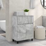 vidaXL Unité de vanité de salle de bain Gris béton 60 x 35 x 80 cm
