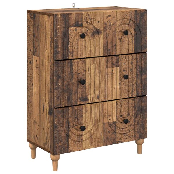 vidaXL Armoire à tiroirs Bois ancien 66 x 34 5 x 90 cm