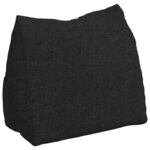 vidaXL Coussin de Dos Noir 60 x 20 x 50 cm tissu