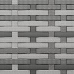 vidaXL Repose-pieds de jardin et coussins lot de 4 Gris Résine tressée