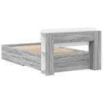 vidaXL Cadre de lit avec rangement Sonoma gris 90 x 200 cm