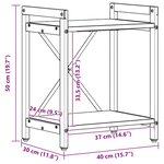 vidaXL Bibliothèque Chêne fumé 40 x 30 x 48.5 cm Bois d'ingénierie