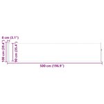 vidaXL Auvent latéral rétractable de patio 100x500 cm Gris