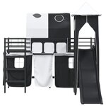 vidaXL Lit mezzanine pour enfants Noir 90 x 190 cm Métал