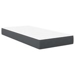 vidaXL Matelas de Lit avec matelas Gris 90 x 200 cm tissu