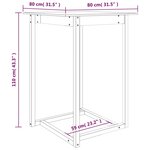 vidaXL Table de bar Marron miel 80x80x110 cm Bois massif de pin