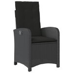 vidaXL Ensemble à manger de jardin coussins 5Pièces Noir Résine tressée