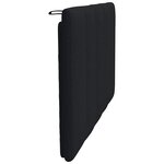 vidaXL Coussin de tête de lit noir 90 cm tissu