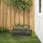Jardinier 3 étagères 90x90x35 cm Acier noir