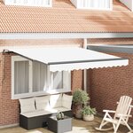 vidaXL Auvent Rétractable Blanc 350 x 250 cm Polyester et Acier
