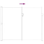 vidaXL Store latéral rétractable Sable 500 x 200 cm Polyester