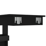 vidaXL Table de bar murale Noir 102x45x103 5 cm Bois d'ingénierie