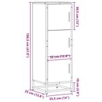 vidaXL Buffet haut chêne sonoma 35 5x35x106 5 cm bois ingénierie métal