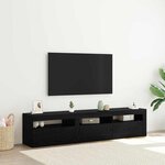 vidaXL Meubles TV 2 Pièces Chêne noir 180 x 35 x 40 cm Bois d'ingénierie