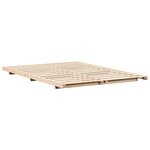 vidaXL Cadre de lit surélevé Marron 160 x 200 cm Bois massif en pin