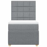 vidaXL Sommier à lattes de lit avec matelas gris clair 80x200 cm tissu