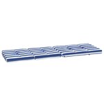 vidaXL Coussins de chaise longue lot de 2 rayures bleu/blanc