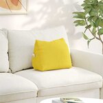 vidaXL Coussin de Dos Jaune clair 45 x 20 x 35 cm tissu