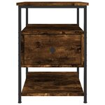 vidaXL Tables de chevet 2 Pièces chêne fumé 40x42x56 cm bois d'ingénierie