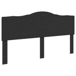vidaXL Cadre de lit avec tête de lit Noir 180 x 200 cm Pin massif