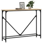 vidaXL Table console chêne sonoma 102x22 5x75 cm bois d'ingénierie