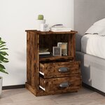 vidaXL Tables de chevet 2 Pièces chêne fumé 43x36x60 cm