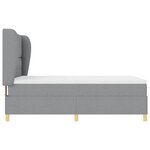 vidaXL Lit à ressorts avec matelas gris foncé 90x190 cm Gris clair