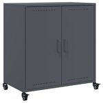 vidaXL Buffet anthracite 68x39x72 cm acier