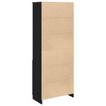 vidaXL Buffet haut chêne noir 70x35x180 cm bois d'ingénierie