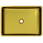 vidaXL Lavabo 41 x 30 x 12 cm Céramique Doré