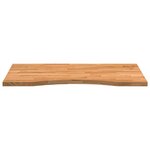 vidaXL Dessus de bureau marron clair bois chêne massif rectangulaire