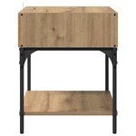 vidaXL Table de chevet chêne artisanal 40 x 40 x 50 cm
