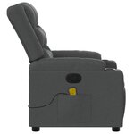 vidaXL Fauteuil de massage inclinable Gris foncé Tissu
