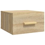 vidaXL Tables de chevet murales 2 Pièces chêne sonoma 35x35x20 cm
