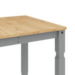 vidaXL Table à manger Corona gris 160x80x75 cm bois massif de pin