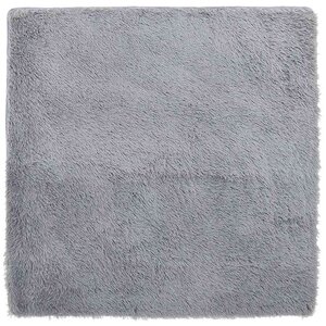 vidaXL Tapis Shaggy à poils longs NAVARRA gris argenté 160x160 cm