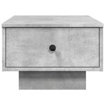 vidaXL Table basse gris béton 60x45x31 cm bois d'ingénierie
