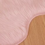 vidaXL Tapis en fausse Tafalla Rose 50 x 80 cm Polyester