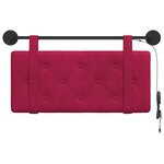 vidaXL Tête de lit suspendue Avec lumière LED Bordeaux Velours