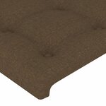 vidaXL Tête de lit à LED Marron foncé 93x16x118/128 cm Tissu