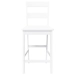 VidaXL Tabourets de bar 2 Pièces blanc bois massif d'hévéa