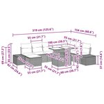 vidaXL Ensemble de Canapé de Jardin 9 pièces avec Coussins Marron en Rattan Synthétique