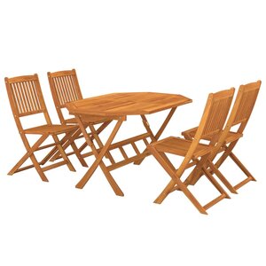 vidaXL Ensemble à manger de jardin 5 Pièces Bois d'acacia solide