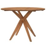 vidaXL Table de jardin ronde Ø85x75 cm bois d'acacia solide