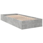 vidaXL Cadre de lit gris béton 90x200 cm bois d'ingénierie