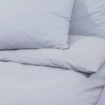 vidaXL Ensemble de housse de couette Gris 155x220 cm Microfibre légère