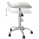 vidaXL Chaises pivotantes à manger lot de 2 blanc similicuir