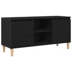 vidaXL Meuble TV Noir 102 x 35 x 50 cm Bois d'ingénierie